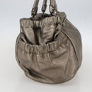 Salvatore Ferragamo Vala Hand Bag Leather Gold Tone Auth 159256-3