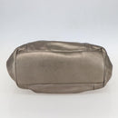 Salvatore Ferragamo Vala Hand Bag Leather Gold Tone Auth 159256-5