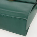 Christian Dior Shoulder Bag Leather Green Gold Auth 159257A-9