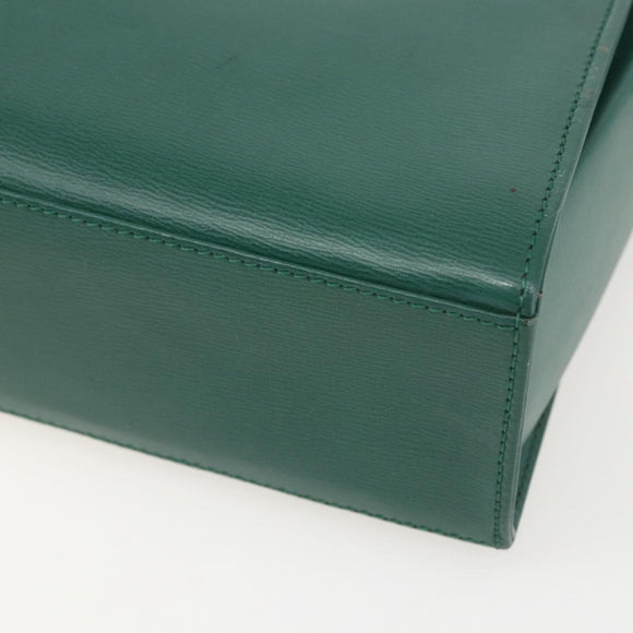 Christian Dior Shoulder Bag Leather Green Gold Auth 159257A