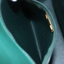Christian Dior Shoulder Bag Leather Green Gold Auth 159257A-12