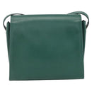 Christian Dior Shoulder Bag Leather Green Gold Auth 159257A-2