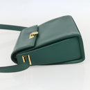 Christian Dior Shoulder Bag Leather Green Gold Auth 159257A-3