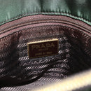 PRADA Chain Shoulder Bag Nylon Green Gold Auth 159258-20