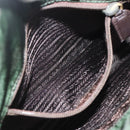 PRADA Chain Shoulder Bag Nylon Green Gold Auth 159258-24