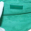 SAINT LAURENT Y Line Clutch Bag Leather Green Gold 311213 Auth 159262V-10