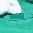 SAINT LAURENT Y Line Clutch Bag Leather Green Gold 311213 Auth 159262V-12