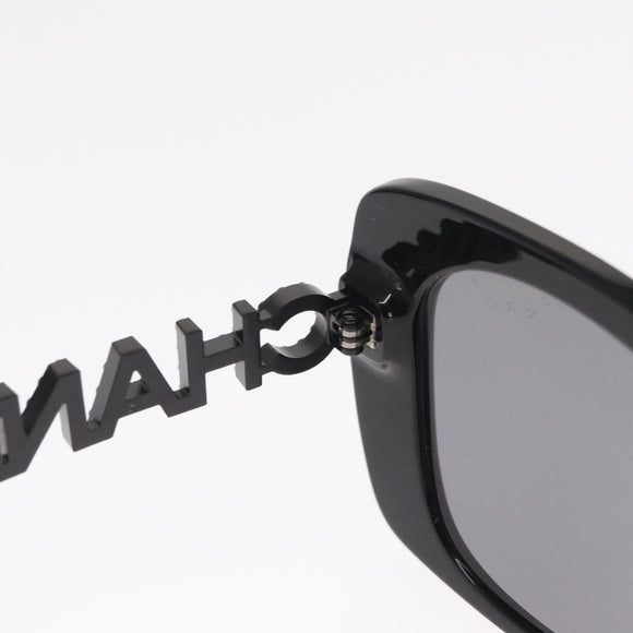 CHANEL Sunglasses plastic Black CC Auth 159263V