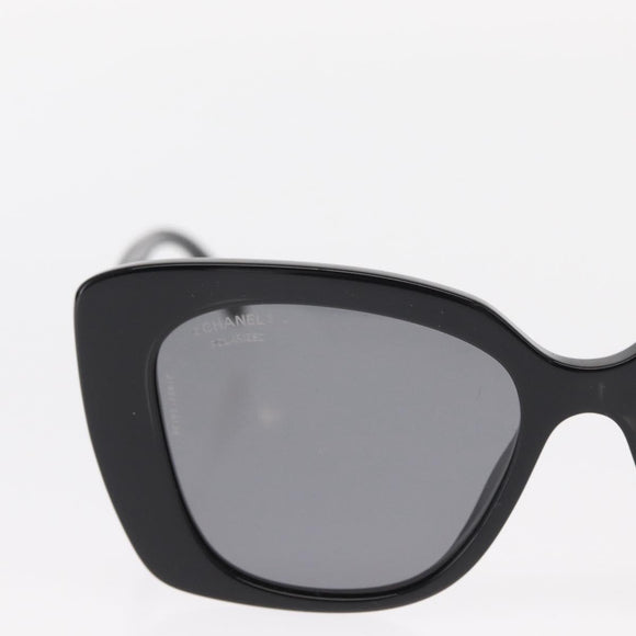 CHANEL Sunglasses plastic Black CC Auth 159263V