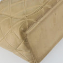 CHANEL Matelasse Chain Shoulder Bag Leather Beige Gold CC Auth 159264-13
