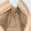 CHANEL Matelasse Chain Shoulder Bag Leather Beige Gold CC Auth 159264-18