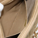 CHANEL Matelasse Chain Shoulder Bag Leather Beige Gold CC Auth 159264-21