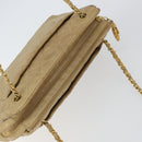 CHANEL Matelasse Chain Shoulder Bag Leather Beige Gold CC Auth 159264-6