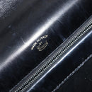 GUCCI Hand Bag Leather Black Gold Auth 159265-17