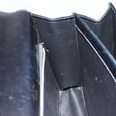 GUCCI Hand Bag Leather Black Gold Auth 159265-19