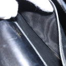 GUCCI Hand Bag Leather Black Gold Auth 159265-22