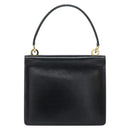 GUCCI Hand Bag Leather Black Gold Auth 159265-3