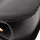 Salvatore Ferragamo Gancini Hand Bag Leather Black Gold Auth 159266V-12