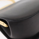 Salvatore Ferragamo Gancini Hand Bag Leather Black Gold Auth 159266V-14