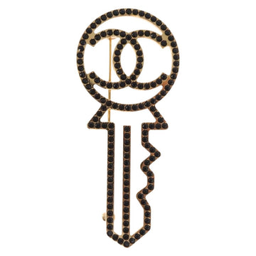 CHANEL Brooch metal Gold Tone CC Auth 159267V - 0