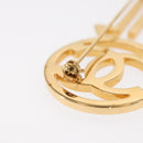 CHANEL Brooch metal Gold Tone CC Auth 159267V-4