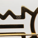 CHANEL Brooch metal Gold Tone CC Auth 159267V-6