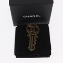 CHANEL Brooch metal Gold Tone CC Auth 159267V-7
