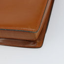 GUCCI Web Sherry Line Horsebit Shoulder Bag Leather Brown Gold Red Auth 159268-15