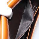 GUCCI Web Sherry Line Horsebit Shoulder Bag Leather Brown Gold Red Auth 159268-12