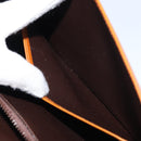 GUCCI Web Sherry Line Horsebit Shoulder Bag Leather Brown Gold Red Auth 159268-22