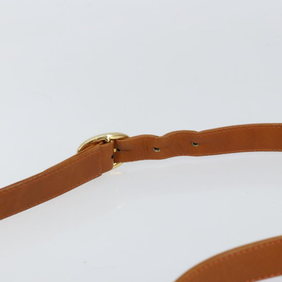 GUCCI Web Sherry Line Horsebit Shoulder Bag Leather Brown Gold Red Auth 159268