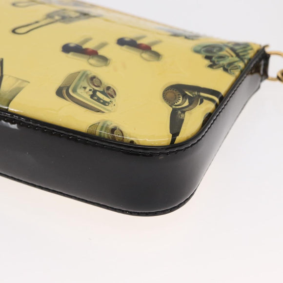LOUIS VUITTON Vernis sticker Pochette Accessoires Pouch White M90928 Auth 159272