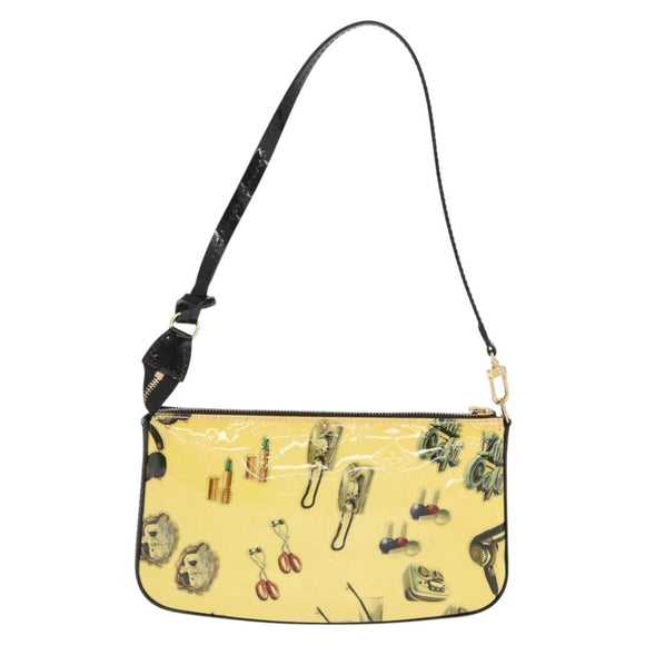 LOUIS VUITTON Vernis sticker Pochette Accessoires Pouch White M90928 Auth 159272