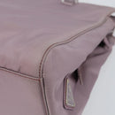 PRADA Hand Bag Nylon Lavende Silver Auth 159273-12