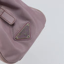 PRADA Hand Bag Nylon Lavende Silver Auth 159273-14