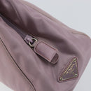 PRADA Hand Bag Nylon Lavende Silver Auth 159273-15