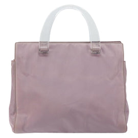 PRADA Hand Bag Nylon Lavende Silver Auth 159273 - 0