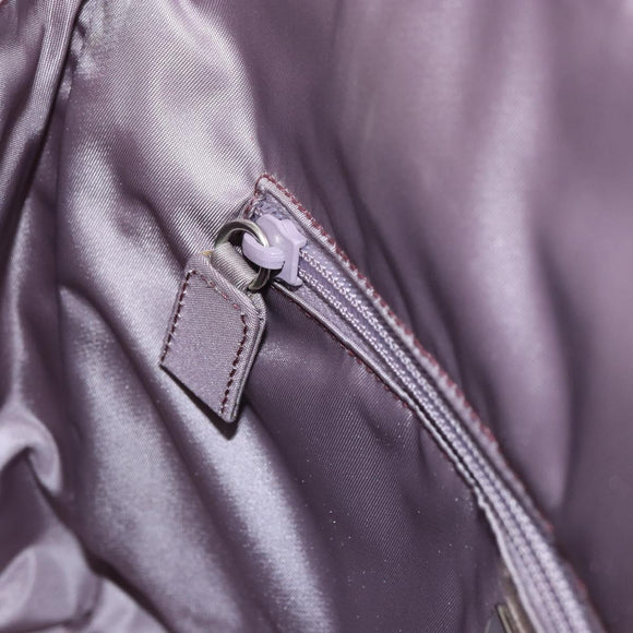 PRADA Hand Bag Nylon Lavende Silver Auth 159273