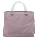 PRADA Hand Bag Nylon Lavende Silver Auth 159273-3