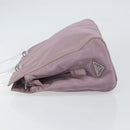 PRADA Hand Bag Nylon Lavende Silver Auth 159273-5