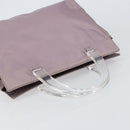 PRADA Hand Bag Nylon Lavende Silver Auth 159273-6