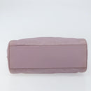 PRADA Hand Bag Nylon Lavende Silver Auth 159273-9