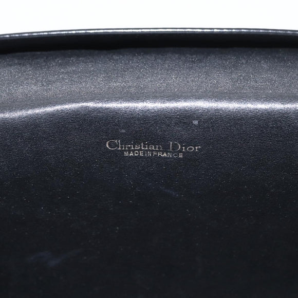 Christian Dior Trotter Canvas Shoulder Bag Black Gold Auth 159274