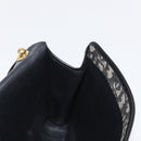 Christian Dior Trotter Canvas Shoulder Bag Black Gold Auth 159274-18