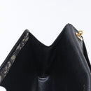 Christian Dior Trotter Canvas Shoulder Bag Black Gold Auth 159274-19