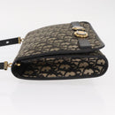 Christian Dior Trotter Canvas Shoulder Bag Black Gold Auth 159274-4
