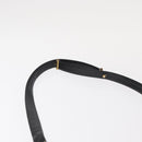 Christian Dior Trotter Canvas Shoulder Bag Black Gold Auth 159274-8