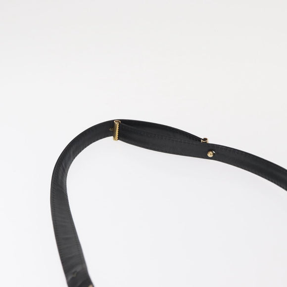 Christian Dior Trotter Canvas Shoulder Bag Black Gold Auth 159274