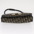 Christian Dior Trotter Canvas Shoulder Bag Black Gold Auth 159274-5