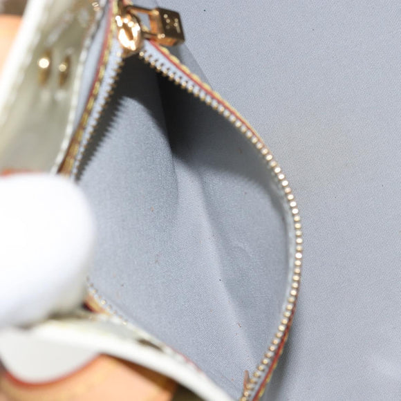 LOUIS VUITTON Monogram Vernis Reade PM Hand Bag Perle M91336 LV Auth 159276